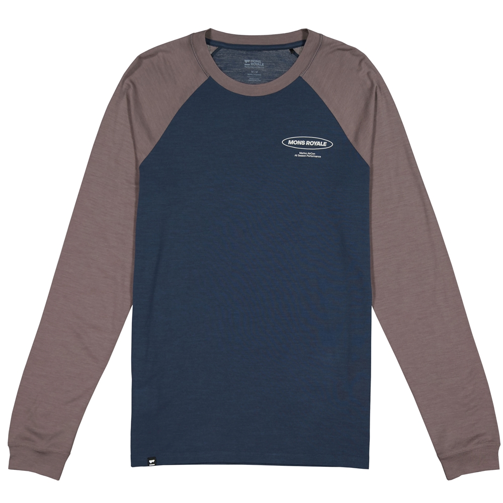 Icon Merino Raglan Long Sleeve - Midnight / Iron (2025)