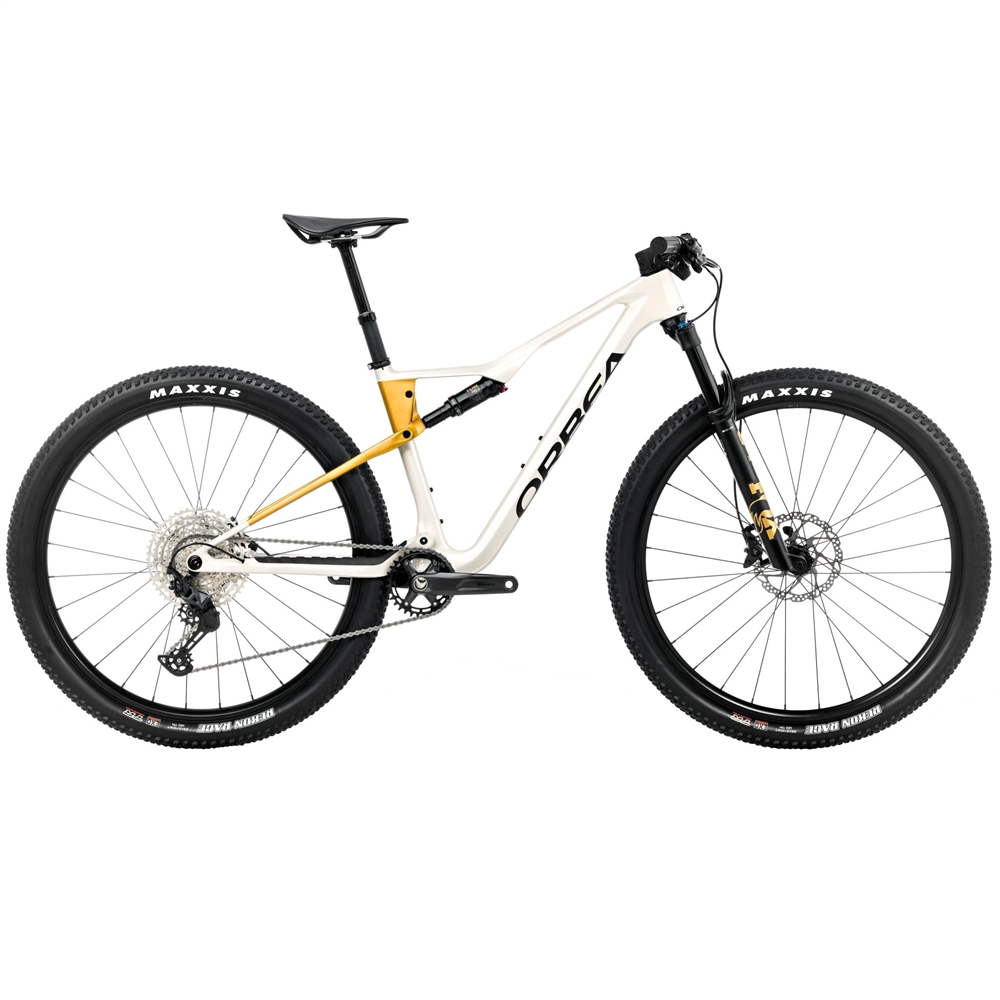 Oiz M30 Full Suspension Mountain Bike - Ivory White/Bumblebee Yellow (2026)