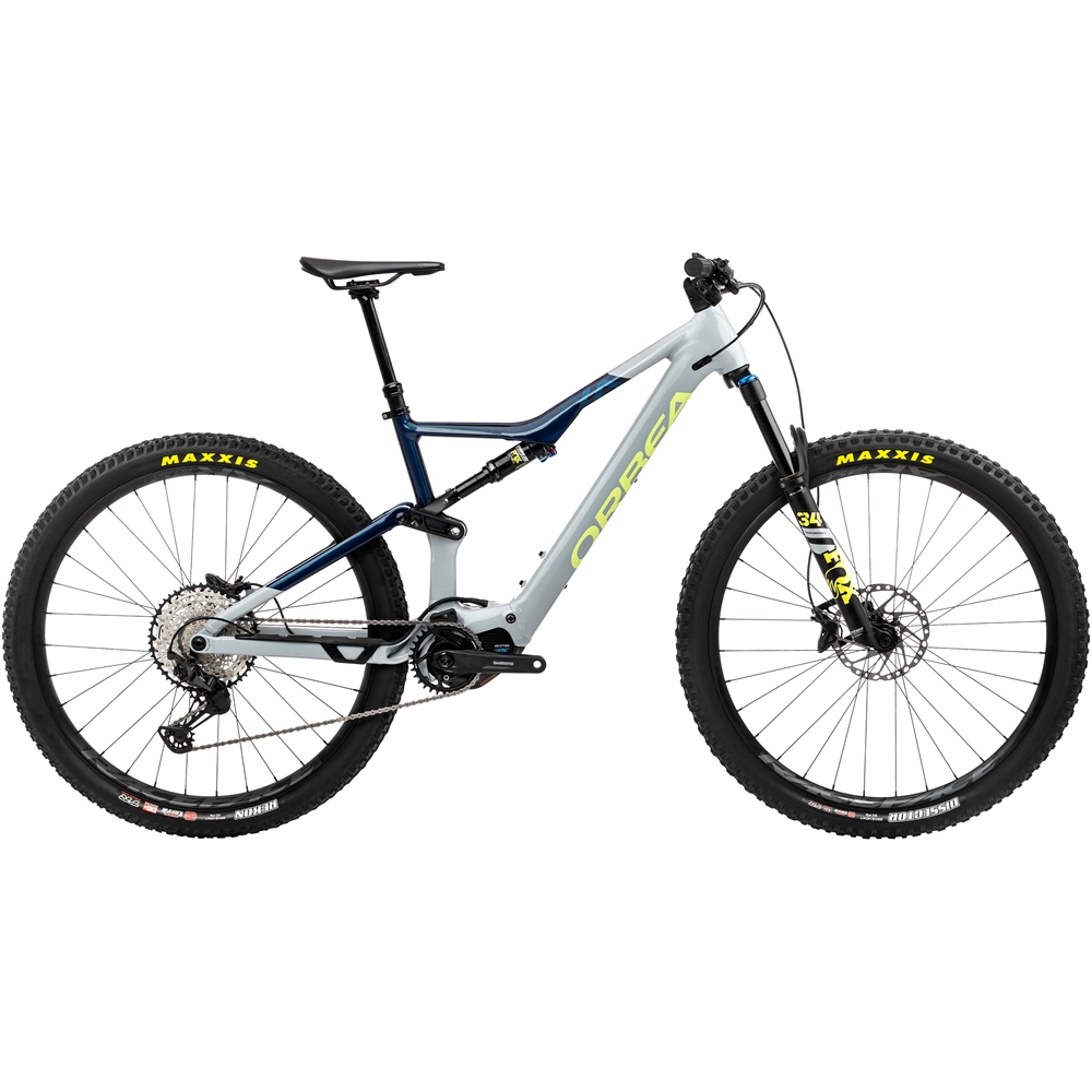 Rise H20 Electric Full Suspension Mountain Bike - Iceberg Grey/Moondust Blue (2023)