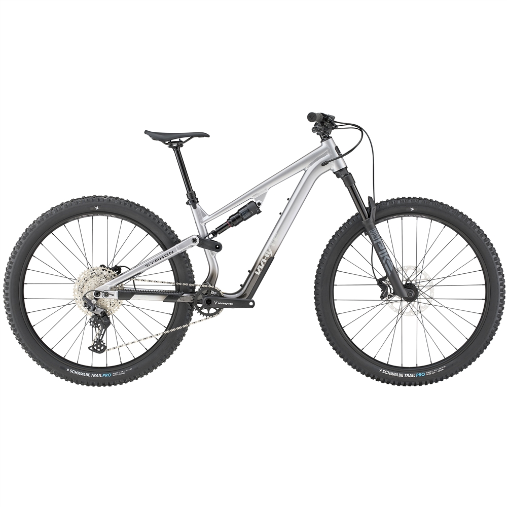 Syphon S Full Suspension Mountain Bike - Raw Silver Gloss (2026)