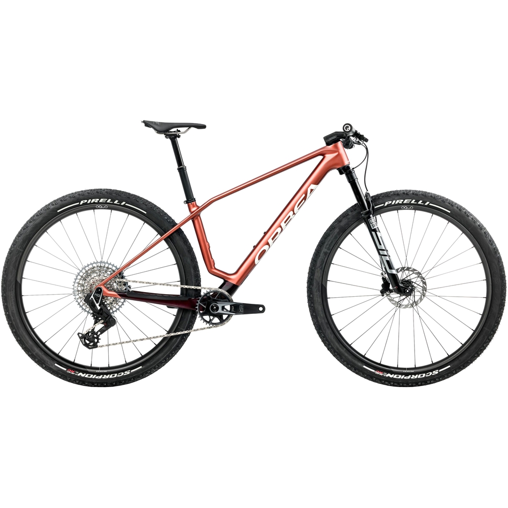 Alma M-Team AXS Hardtail Mountain Bike - Mars Red/Metallic Burgundy Red (2026)