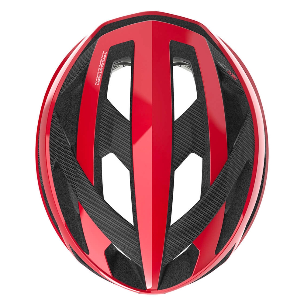 Rebel Road Helmet - Shiny Carbon Red Comet