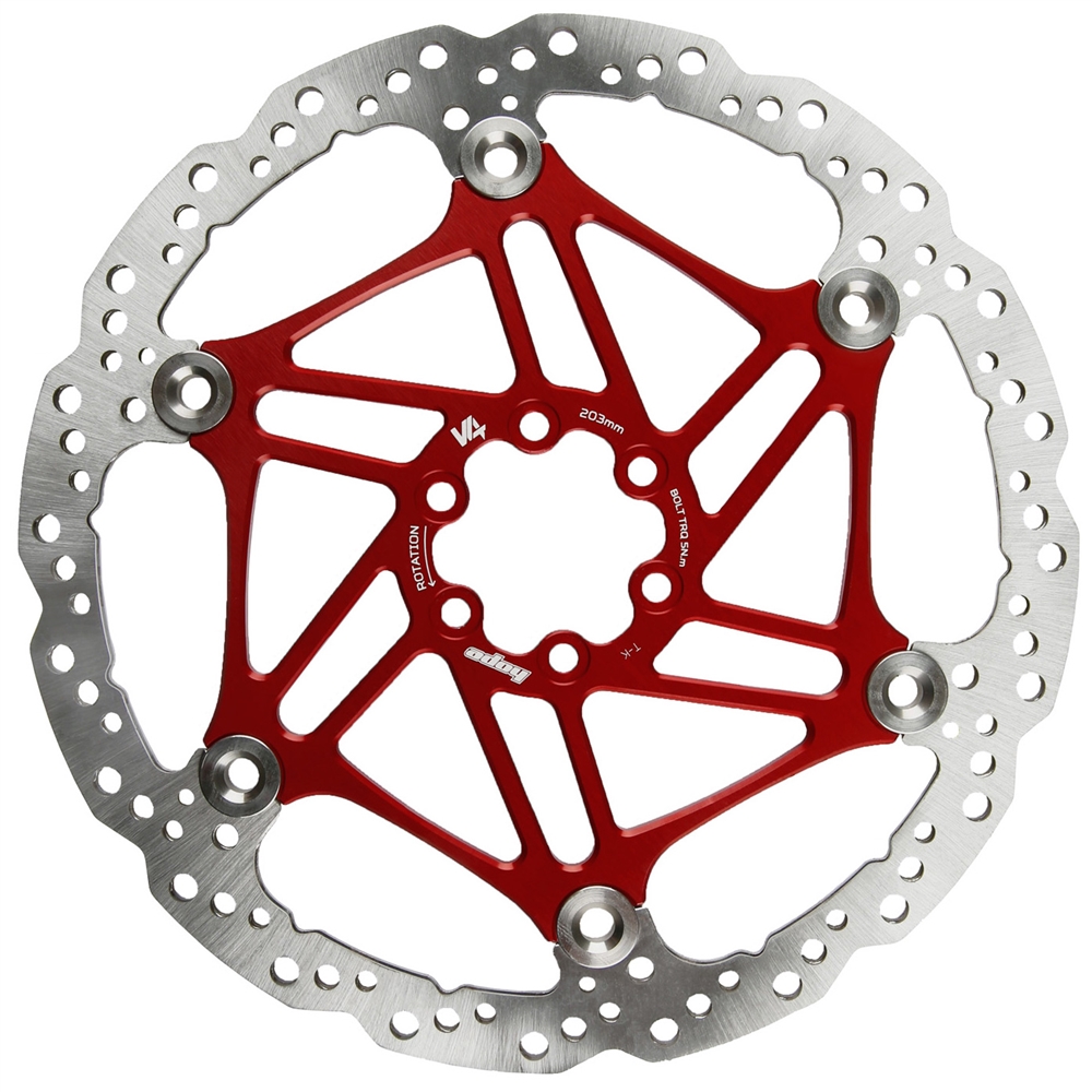 V4 Vented 6-Bolt Floating Disc Brake Rotor