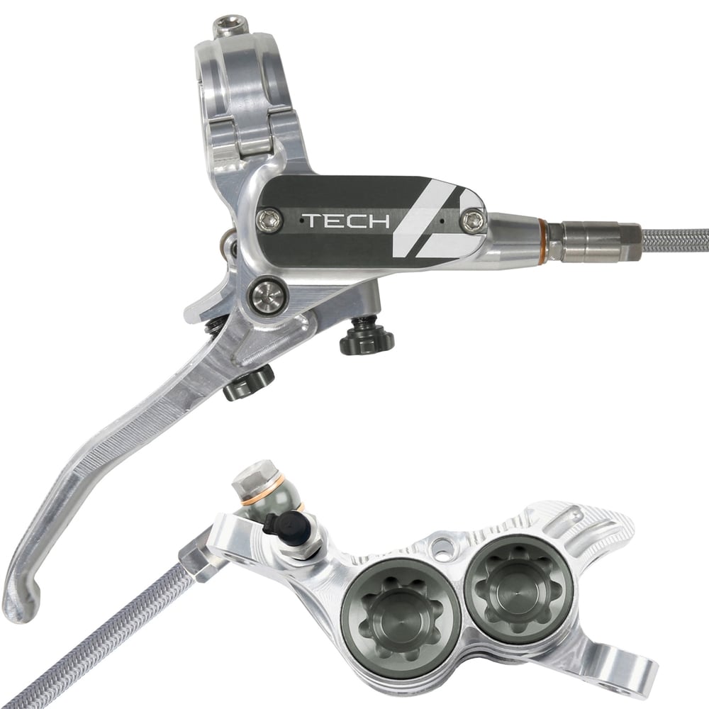 Tech 4 V4 Hydraulic Disc Brake - Braided Hose - Right-Hand/Front (No Rotor)