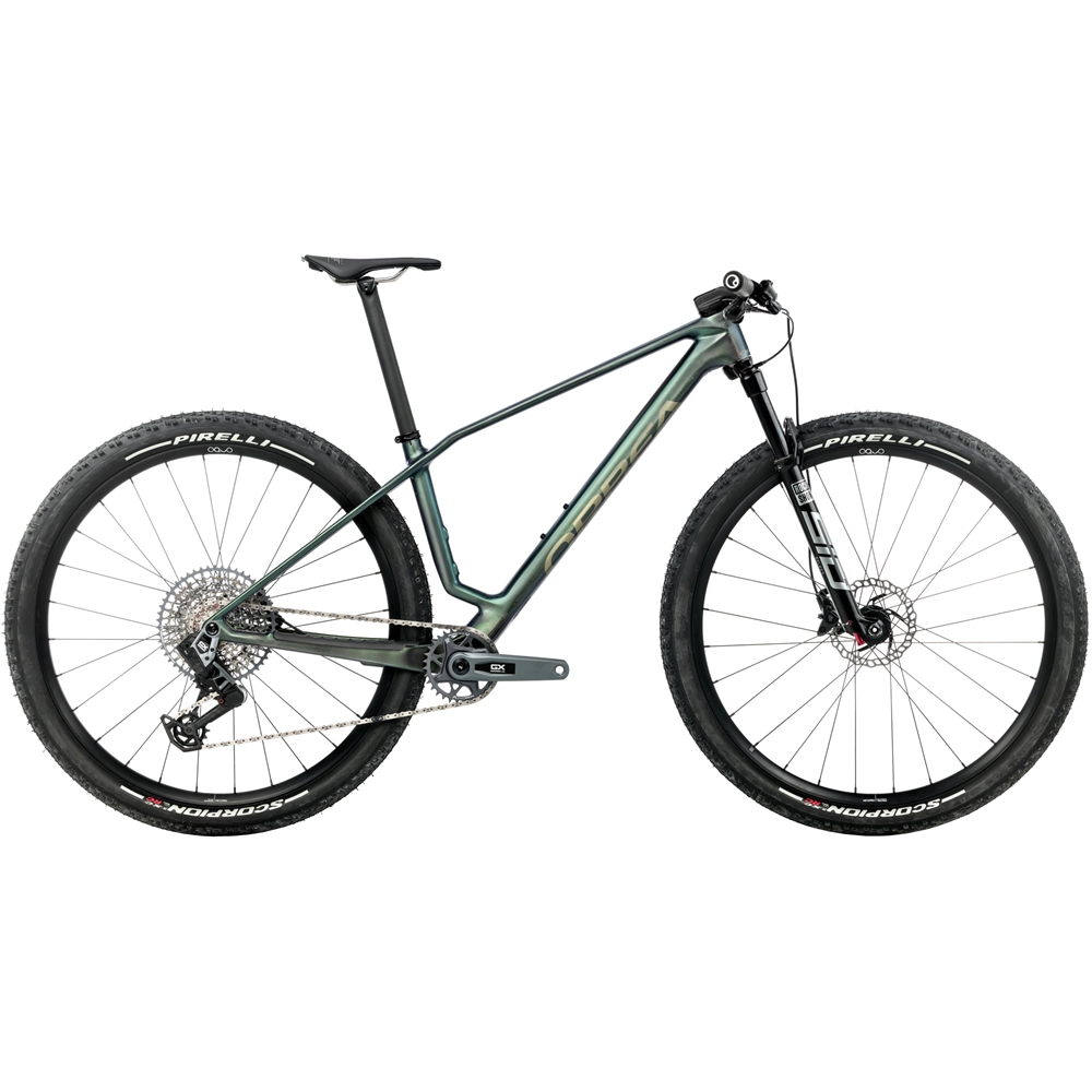 Alma M-Pro Hardtail Mountain Bike - Seaweed Carbon View (2026)