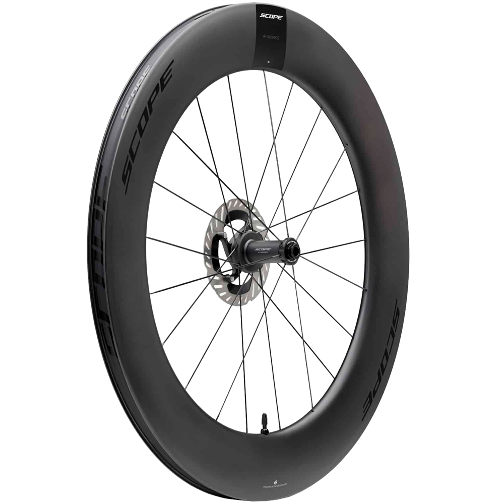 R8.T V2 85mm TT Disc Brake Carbon Front Wheel - Black