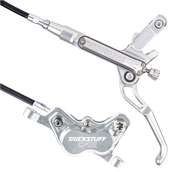 Silver Caliper/Silver Lever/Silver Resevoir Cover/Silver Banjo