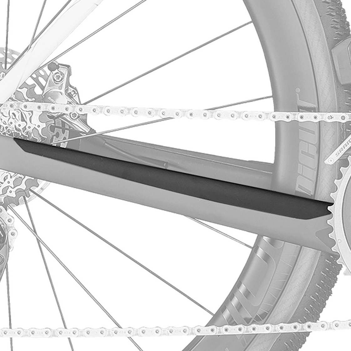 Ghost Bikes Protezione Catena Chainstay Protector – Originale Con Logo, Nero, Multitaglie (Small, Medium, Large) - 5